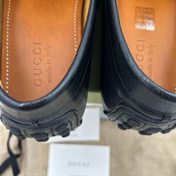 Men’s Gucci horse bit leather driver loafers size 10.5 made in Italy - Picture 6 of 8